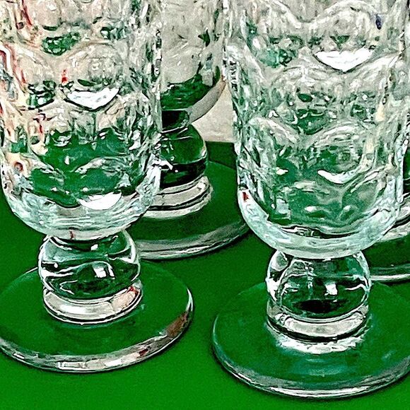 Elegant Clear Crystal Goblets Set PV  France Vintage - Picture 8 of 8